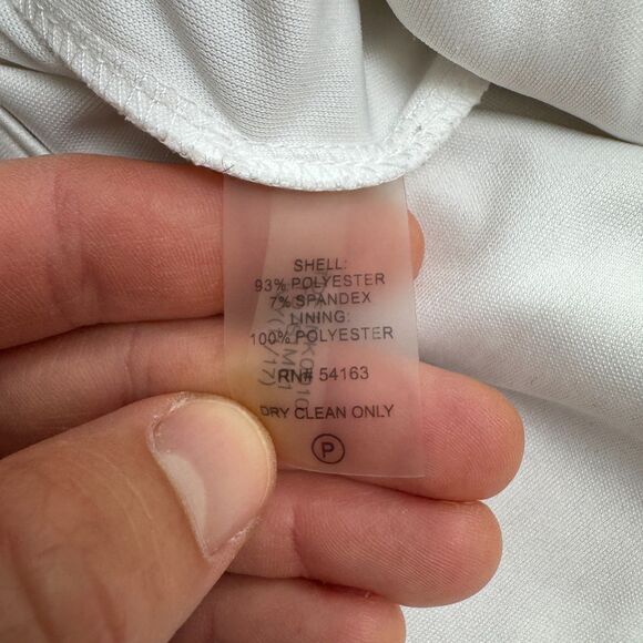 Tommy Hilfiger Ruffle Flutter Sleeve Sheath Pencil Dress Womens 12 White Classic - Picture 11 of 16